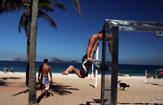 Entrainement plage musculation
