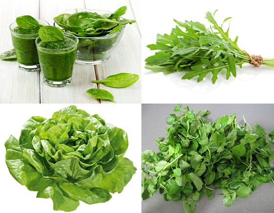 Salades, légumes verts
