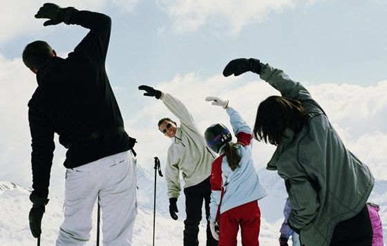 Echauffement pour le ski